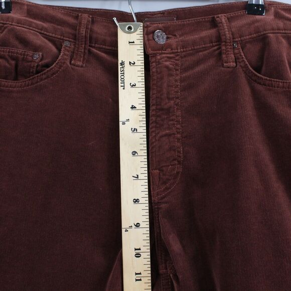 Mother Jeans Womens 33 The Mid Rise Rider Ankle Corduroy Hopscotch Brown Pockets - Picture 9 of 15